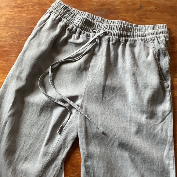 2/$30❤️ ONE - Taupe Rayon/Linen Jogger Pants with drawstring - Picture 3 of 9
